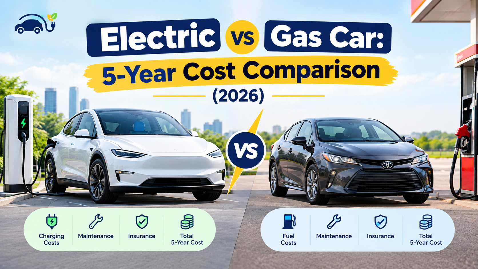 Electric vs Gas Car: 5-Year Cost Comparison (2026)