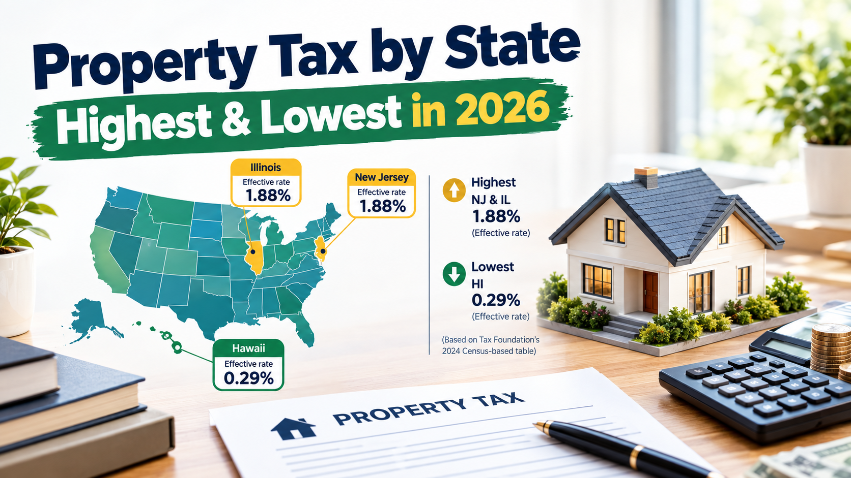 Property Tax by State: Highest & Lowest in 2026