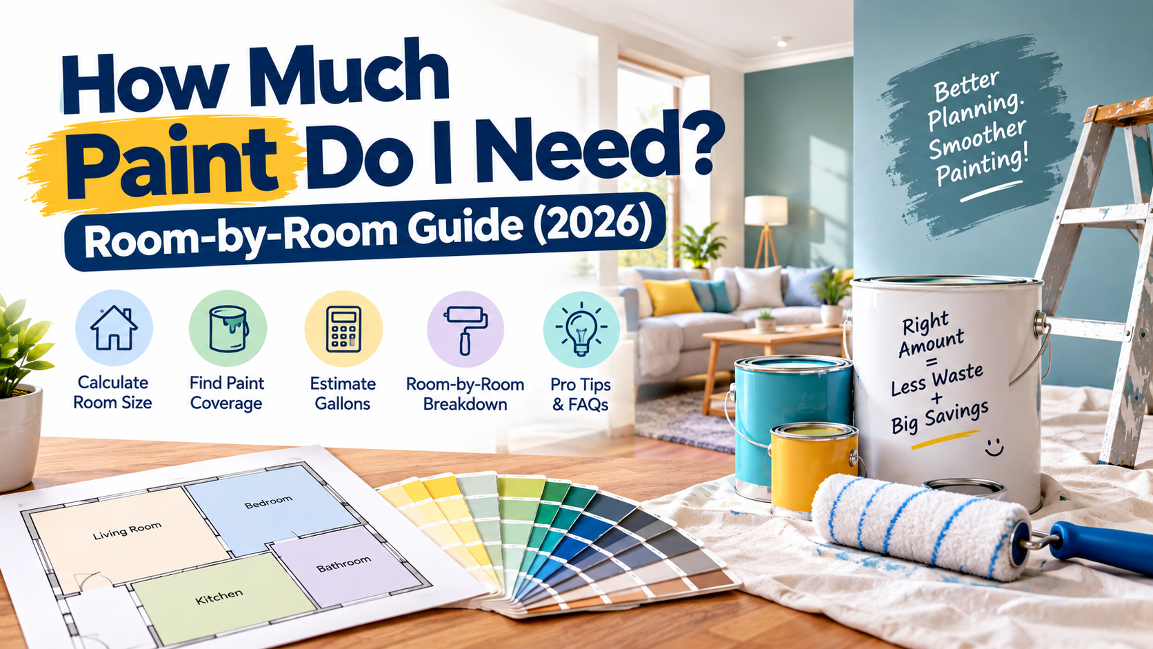 How Much Paint Do I Need? Room-by-Room Guide (2026)