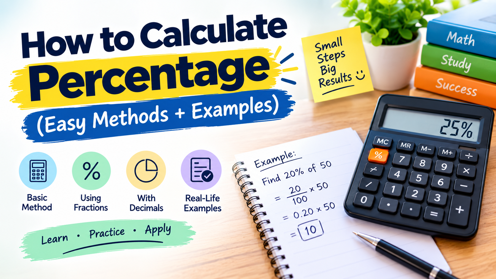 How to Calculate Percentage (Easy Methods + Examples)