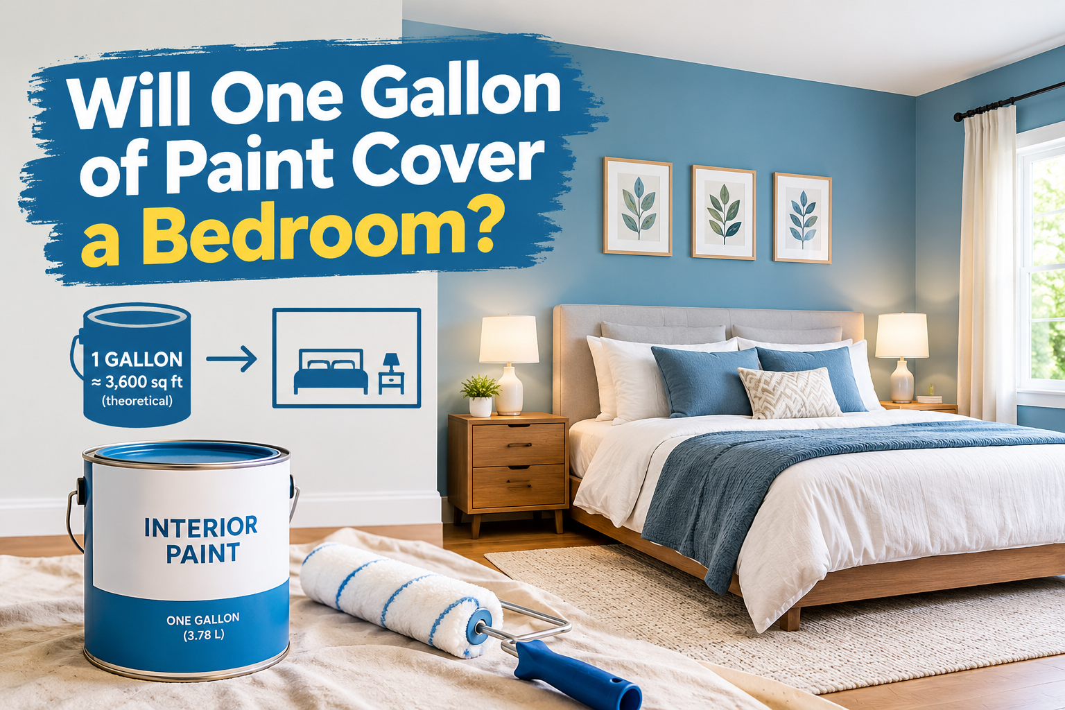 Will One Gallon of Paint Cover a Bedroom?