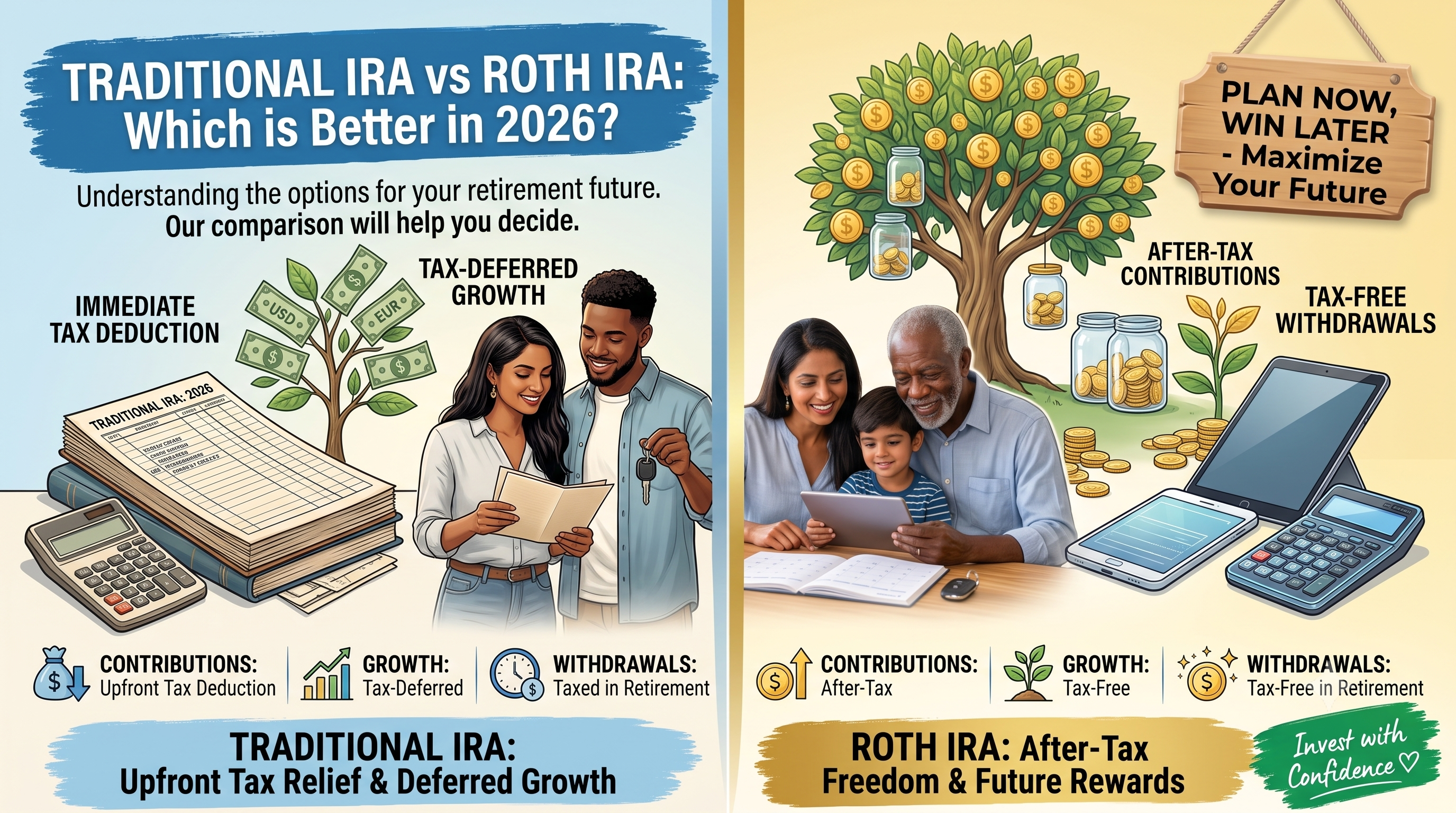 Roth IRA vs Traditional IRA: Which Is Better in 2026?