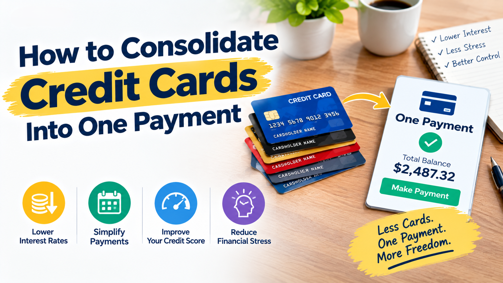 How to Consolidate Credit Cards Into One Payment