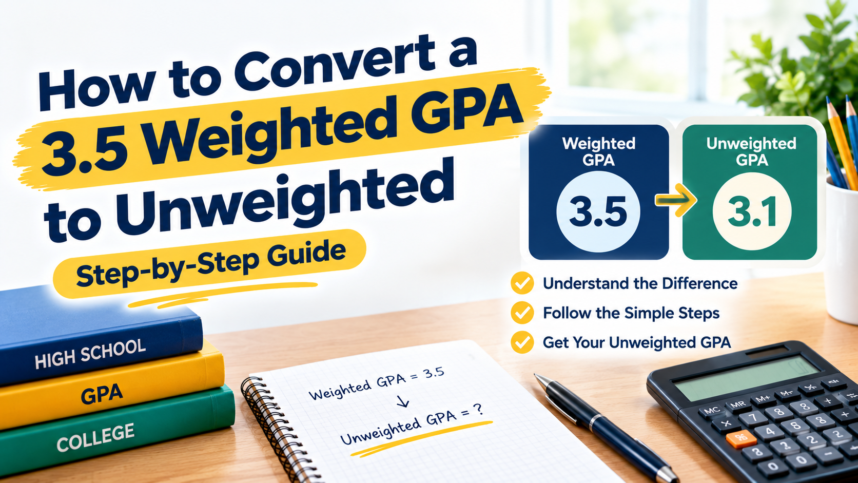 How to Convert a 3.5 Weighted GPA to Unweighted