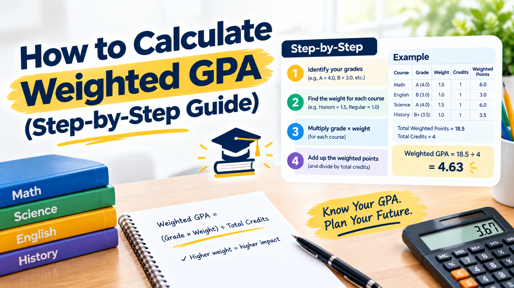 How to Calculate Weighted GPA (Step-by-Step Guide)